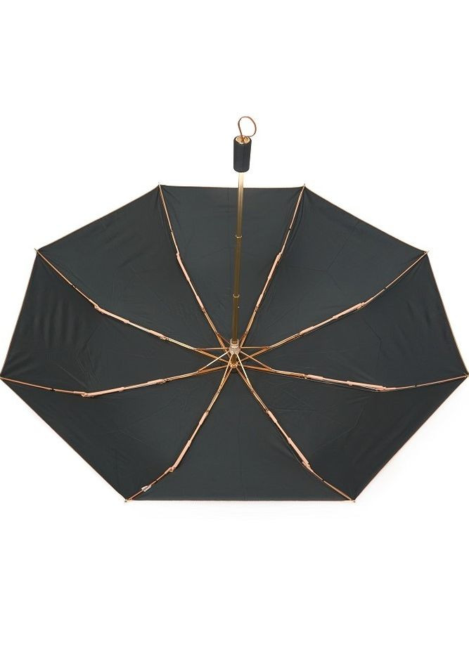 Золота парасолька жіноча механічна №3265 складна на 8 спиць золотистий з чорним Parachase (262890238)