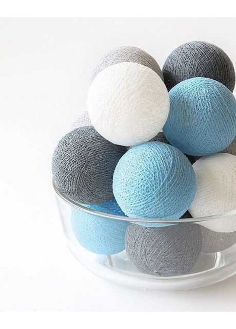 Гирлянда тайские фонарики CBL Snowy peak 20 шариков, 2.5 м Cotton Ball Lights (257960386)