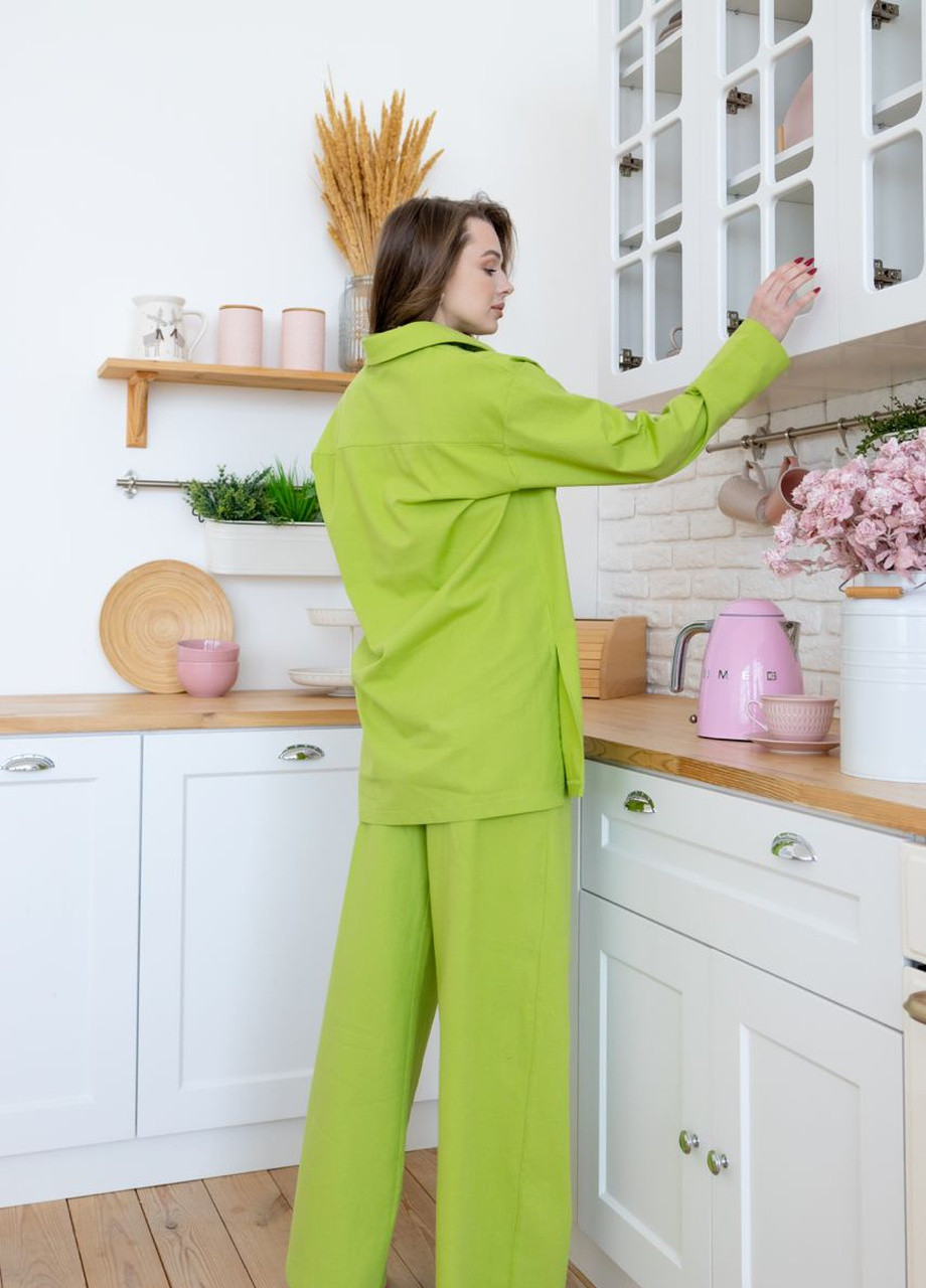 Зеленая женский домашний костюм - двойка gabriel салатовый р.l 408696 New Trend