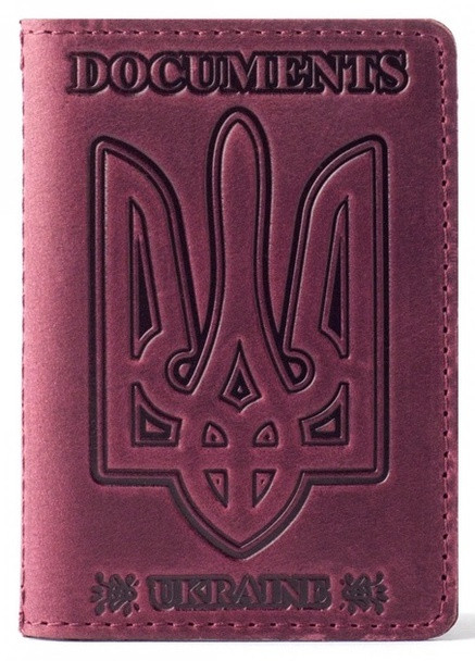 Шкіряна обкладинка на id паспорт, для документів (права, техпаспорт) Villini 017 Бордовий Martec (259164686)