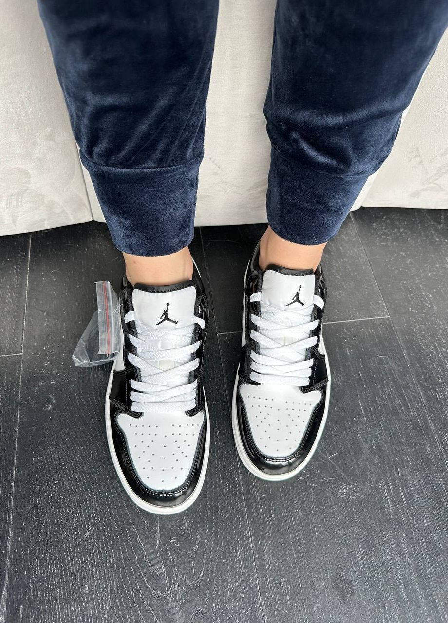 Черно-белые всесезонные кроссовки Vakko Nike Air Jordan 1 Low Concord