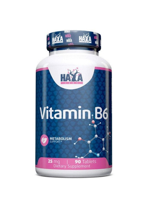 Vitamin B6 25 mg 90 Tabs Haya Labs (259967133)