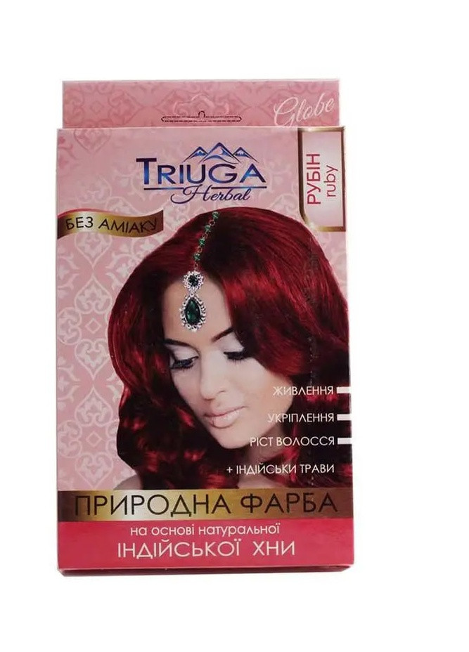 Фарба натуральна для волосся Triuga на основі хни Рубін 25 г Triuga Herbal (258576683)