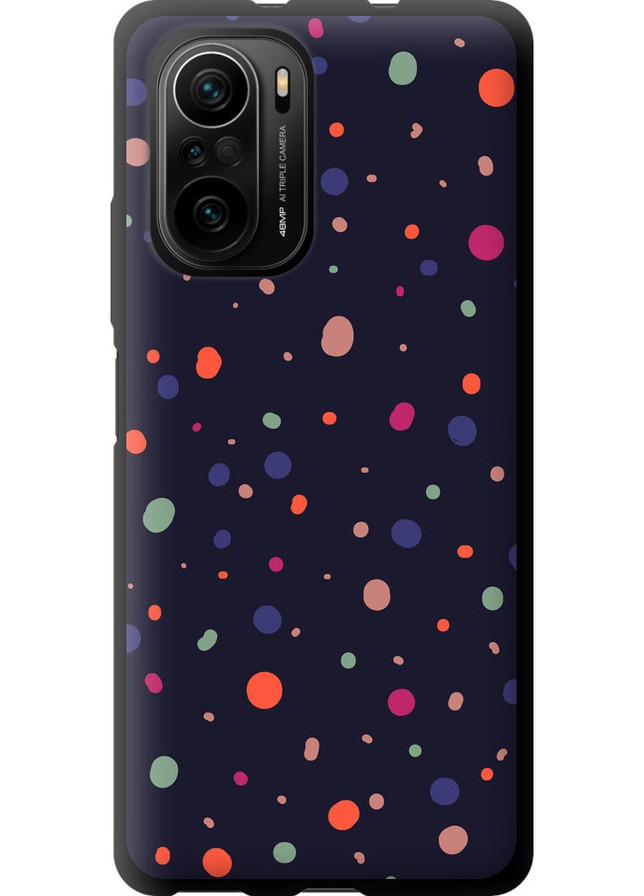 TPU чорний чохол 'Горошок v2' для Endorphone Xiaomi Poco F3 (258089674)