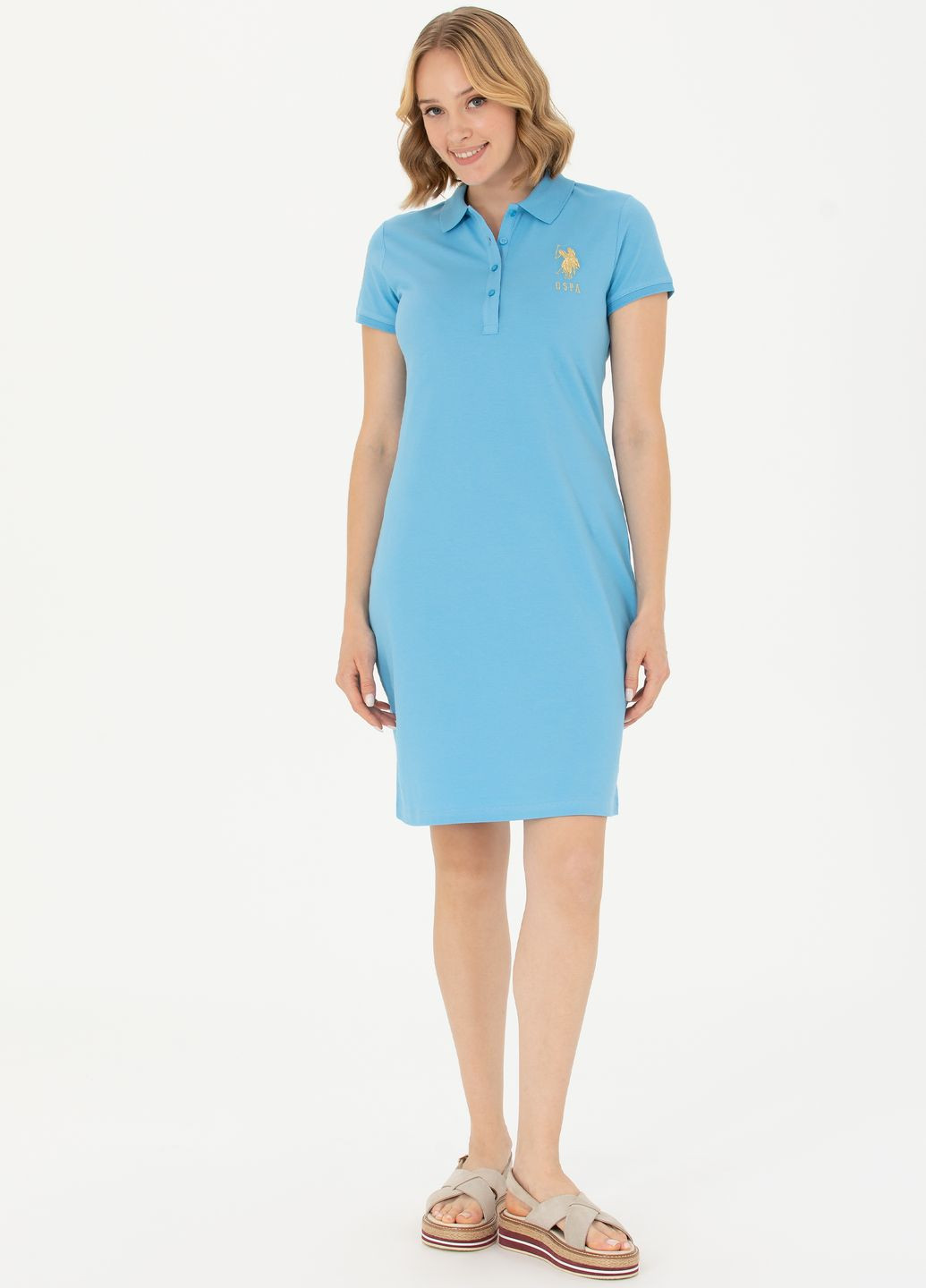 Блакитна сукня жіноча U.S. Polo Assn.
