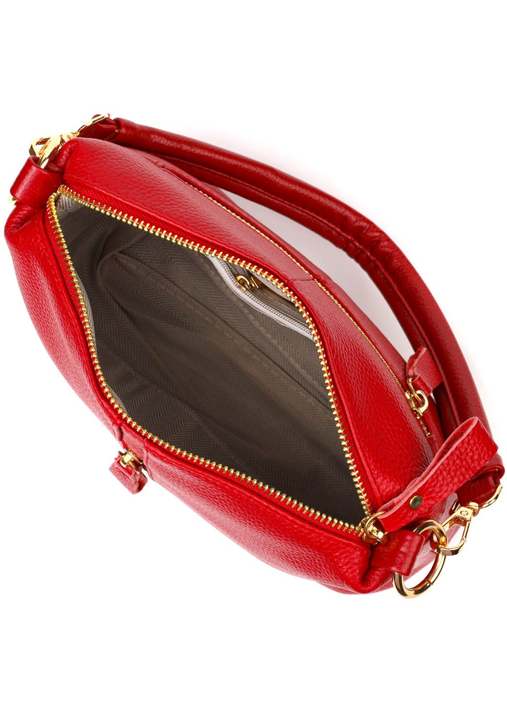 Женская яркая сумка через плечо из натуральной кожи 22136 Красная Vintage (260360857)