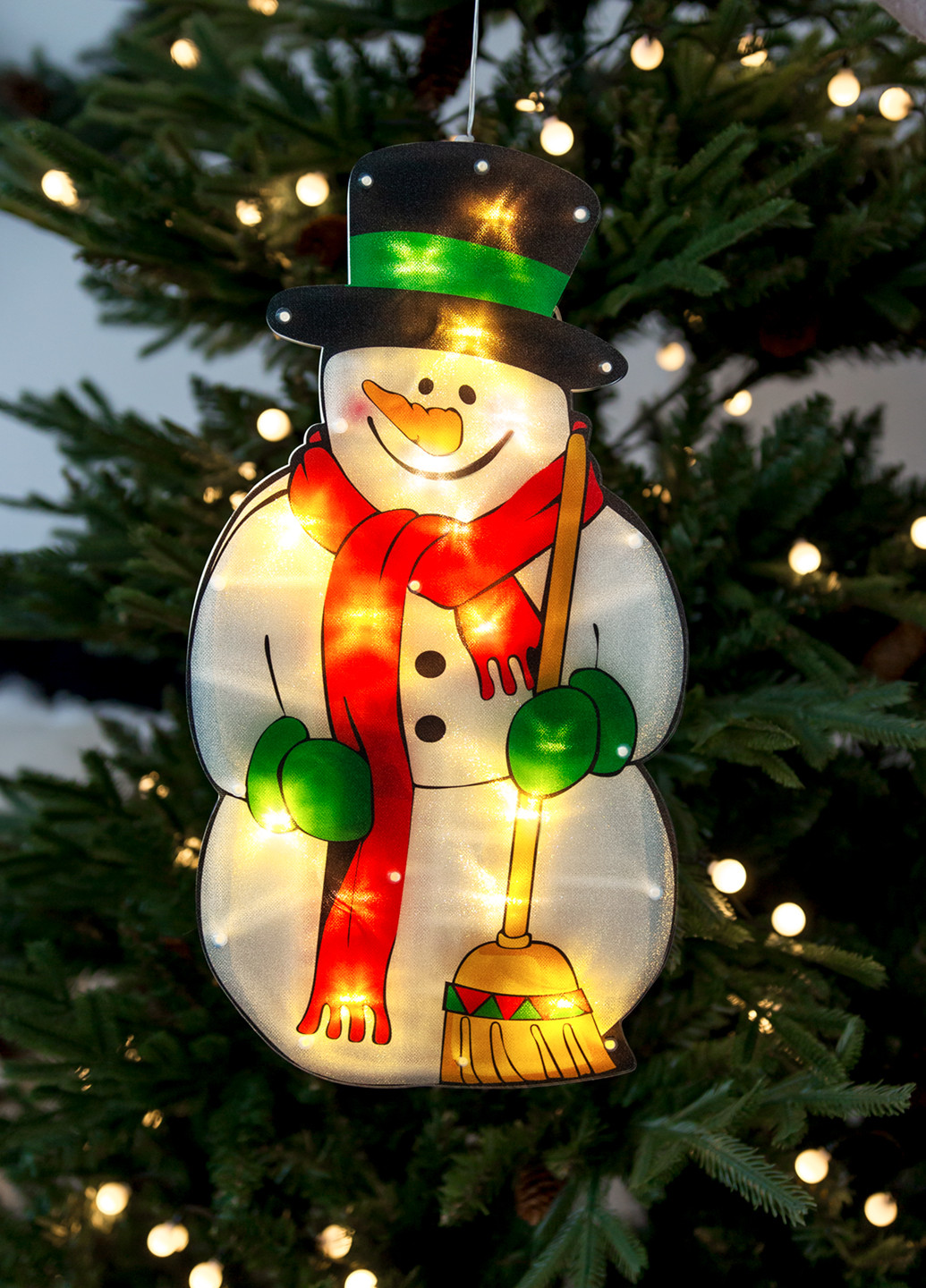 Игрушка светодиодная подвесная Снеговик, 13,3х25х2,6 см MVM (256608379)