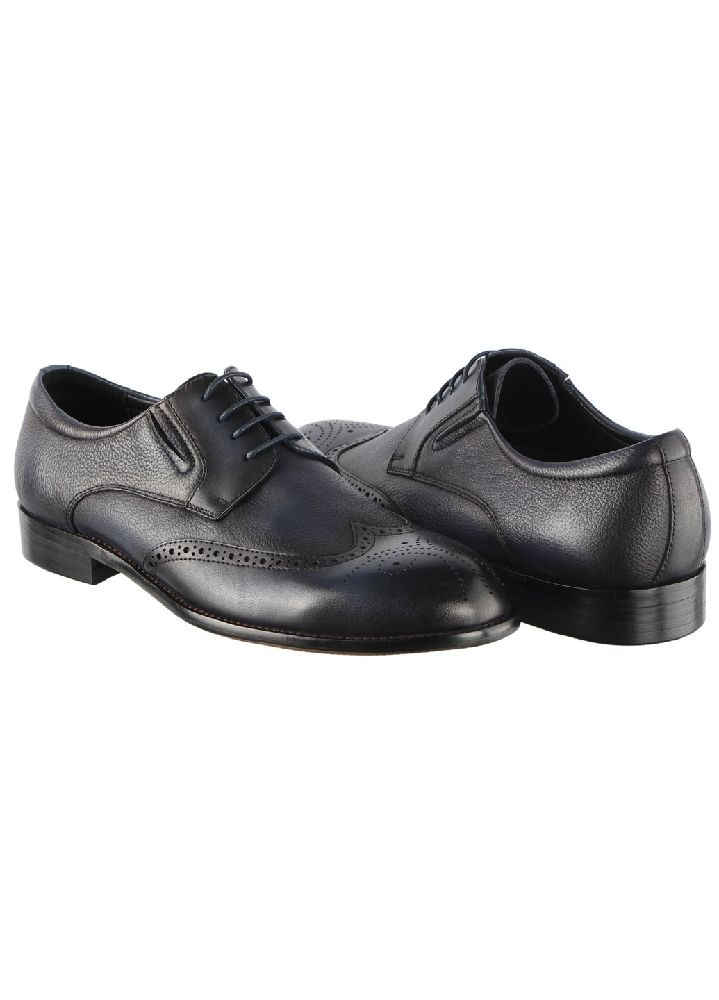 Черные мужские классические туфли 196257 Buts на шнурках