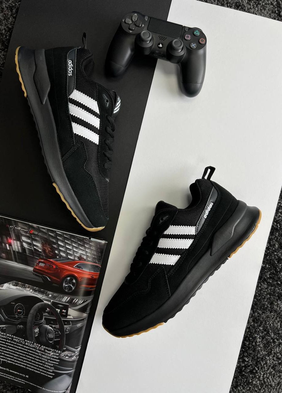Черные демисезонные кроссовки мужские, вьетнам adidas Retropy Black White