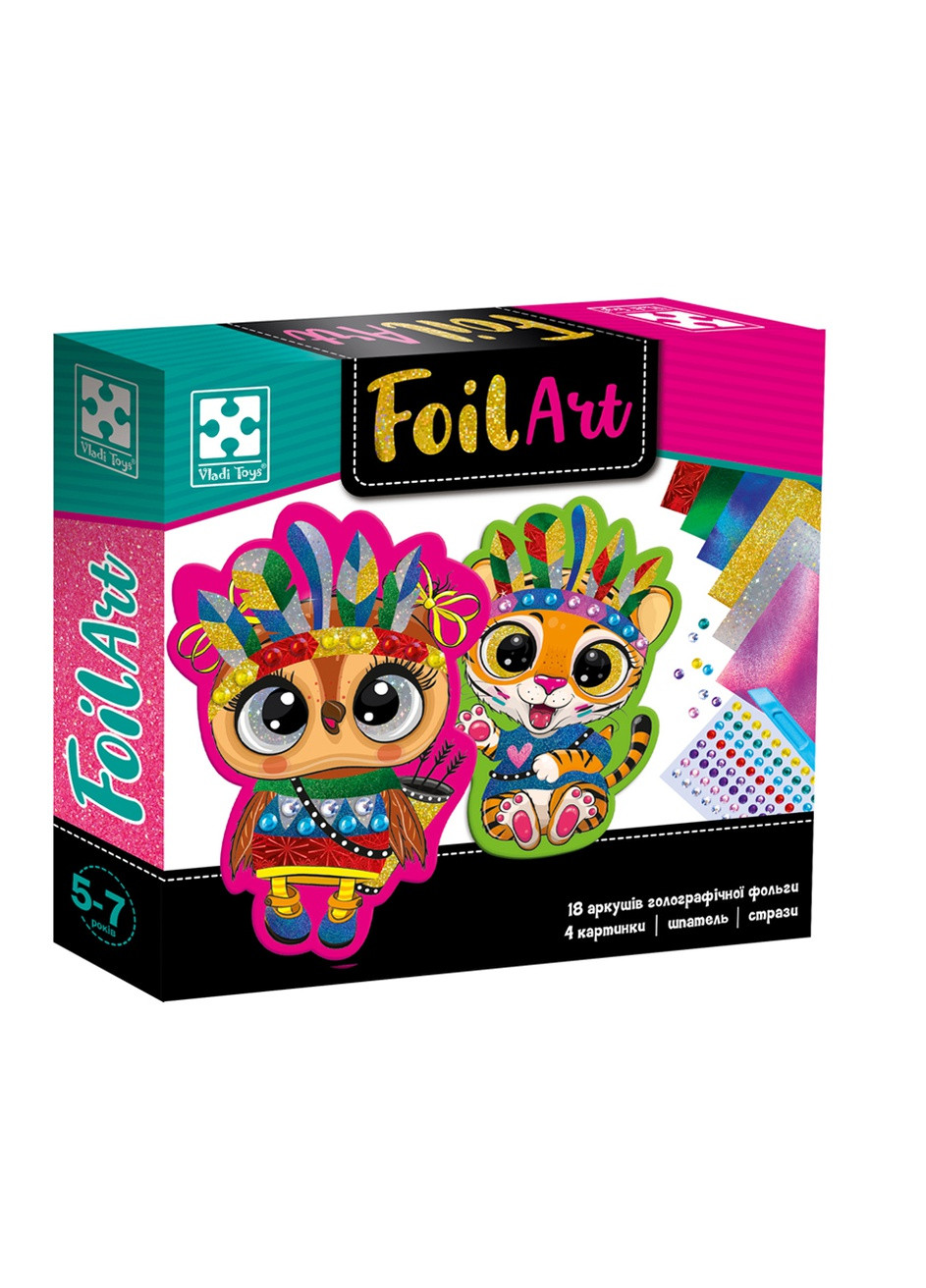 Набір для творчості "Foil Art. Шалені індіанці" колір різнокольоровий ЦБ-00221151 Vladi toys (259467270)