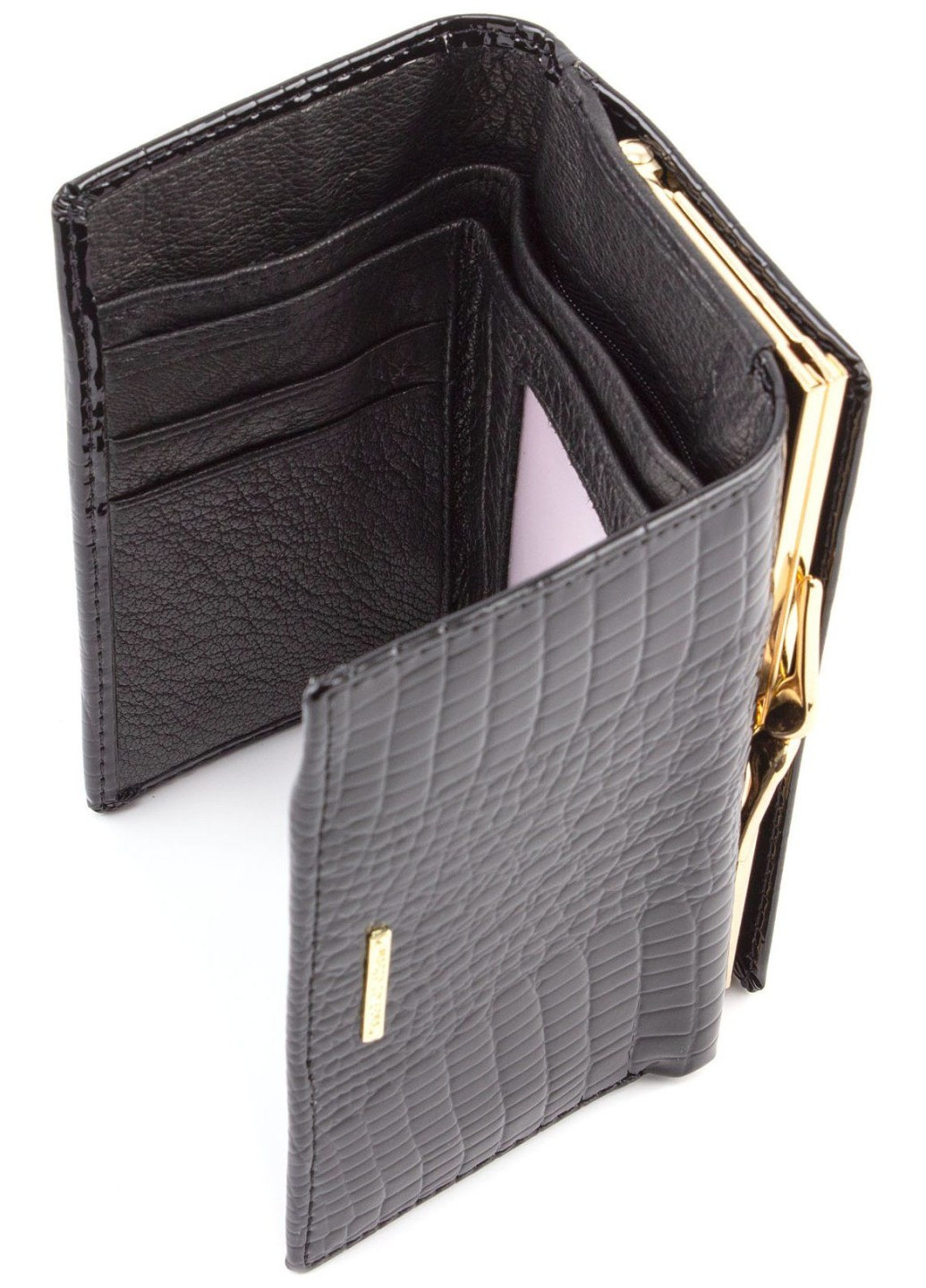 Зручний гаманець для дівчат із натуральної шкіри MC-403-2490-1 (JZ6586) чорний Marco Coverna (259752496)