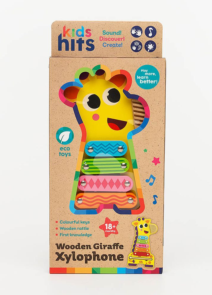 Деревянная игрушка ксилофон "Жирафа" цвет разноцветный ЦБ-00231345 Kids Hits (266131621)