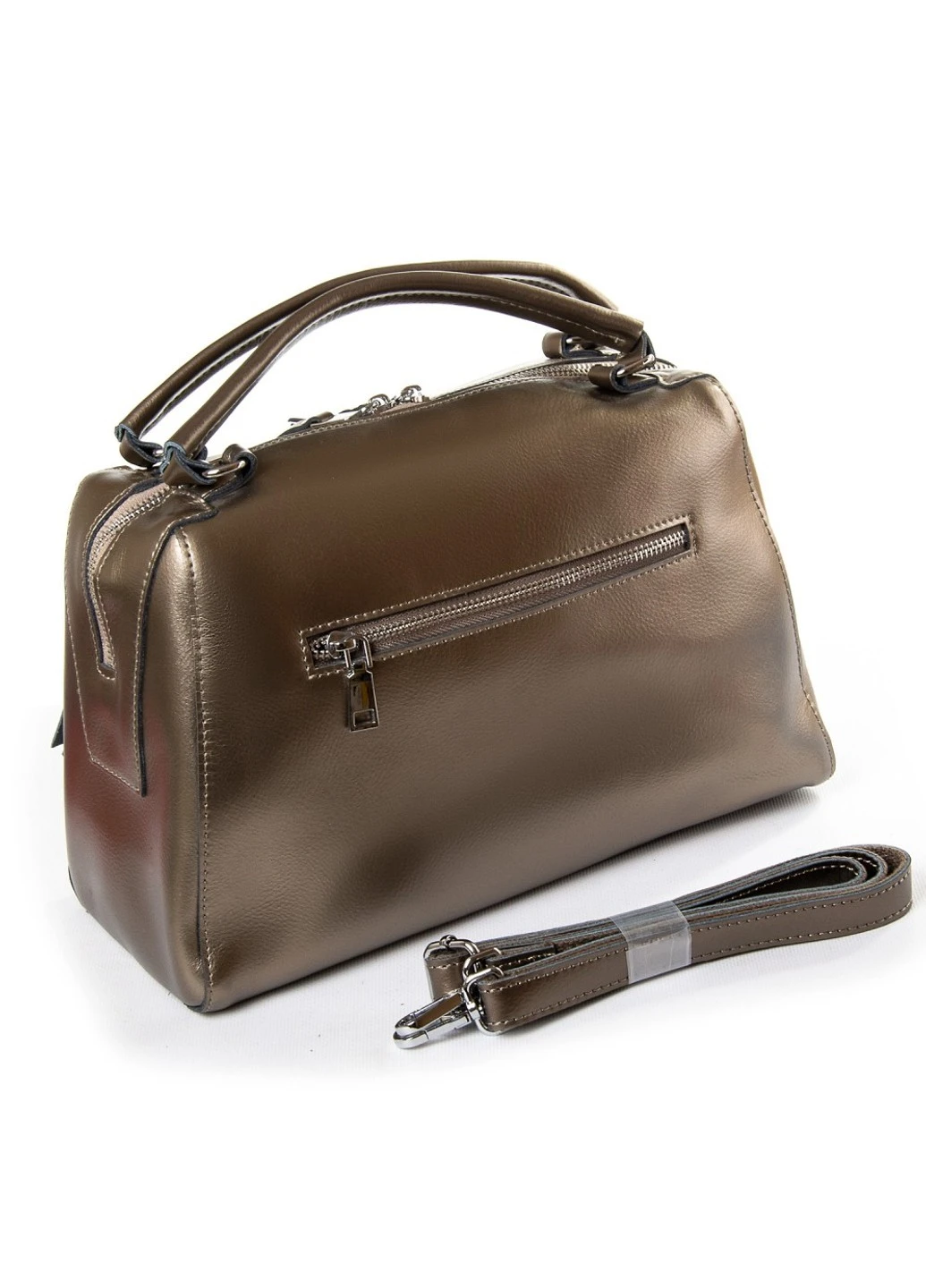Женская кожаная сумка P39 8763 silver-grey Podium (261482238)