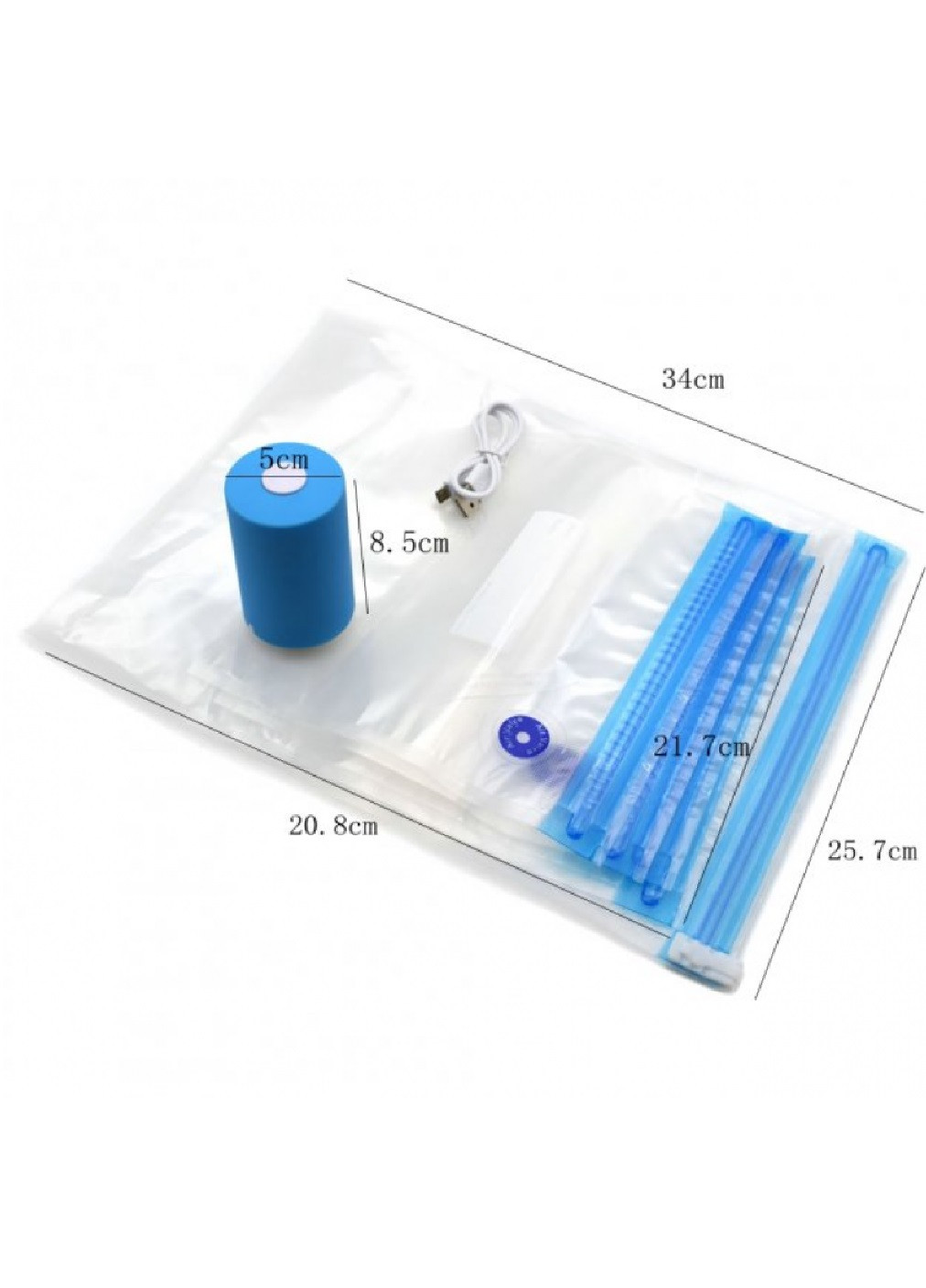 Вакуумный упаковщик вакууматор ручной на батарейках для продуктов питания с пакетами для вакуумирования 6 шт (474749-Prob) Unbranded (259613319)