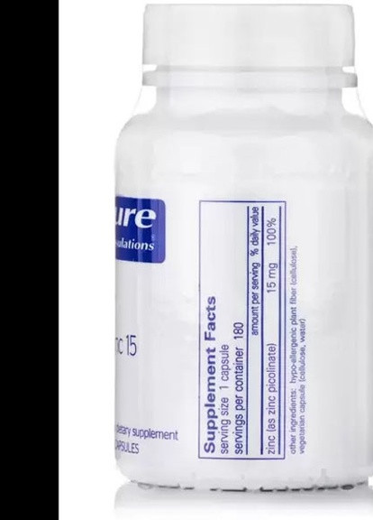 Zinc 15 mg 180 Caps PE-00251 Pure Encapsulations (256724744)