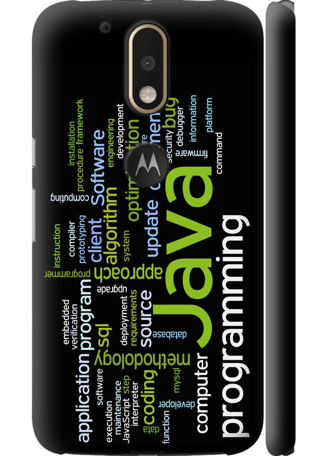 3D пластиковый матовый чехол 'Программирование' для Endorphone Motorola MOTO G4 PLUS (258170724)