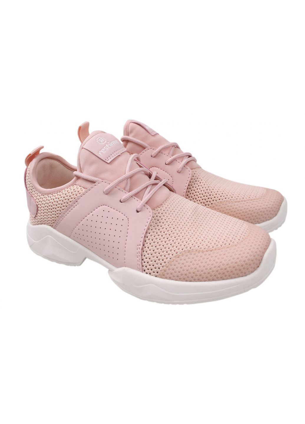 Розовые кроссовки женские текстиль, цвет розовый Restime 103-20LK