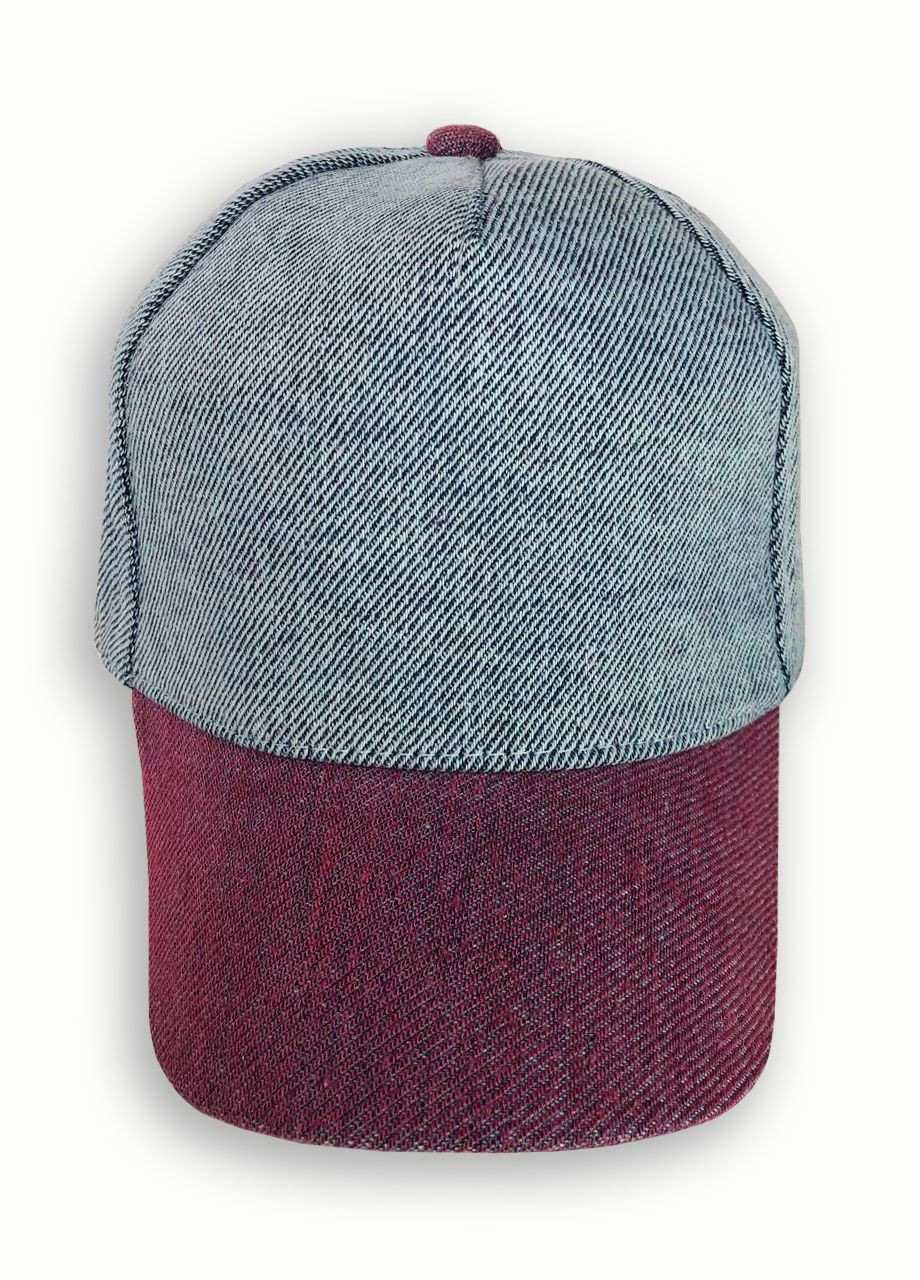 Кепка с козырьком серо-бордового цвета Yumster (260210990)