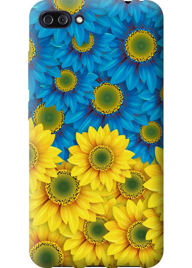 Силиконовый чехол 'Жёлто-голубые цветы' для Endorphone asus zenfone 4 max zc554kl (257837809)