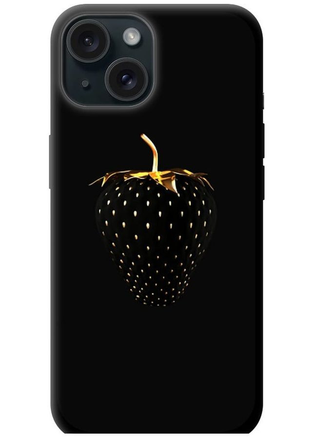 TPU черный чехол 'Черная клубника' для Endorphone apple iphone 15 (274065595)