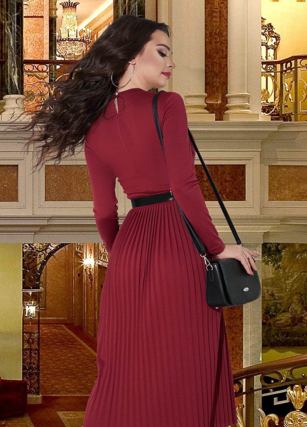 Червона сукнi норма сукня пліссе (4235)16301-8 Lemanta