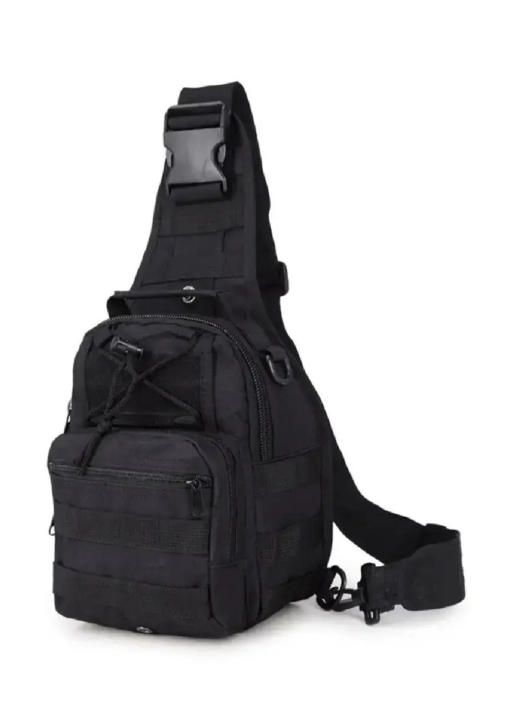 Тактическая сумка на плечо мужская однолямочная для спорта туризма рыбалки охоты на 6 л 28х18х13 см (474188-Prob) Черная Unbranded (257574841)