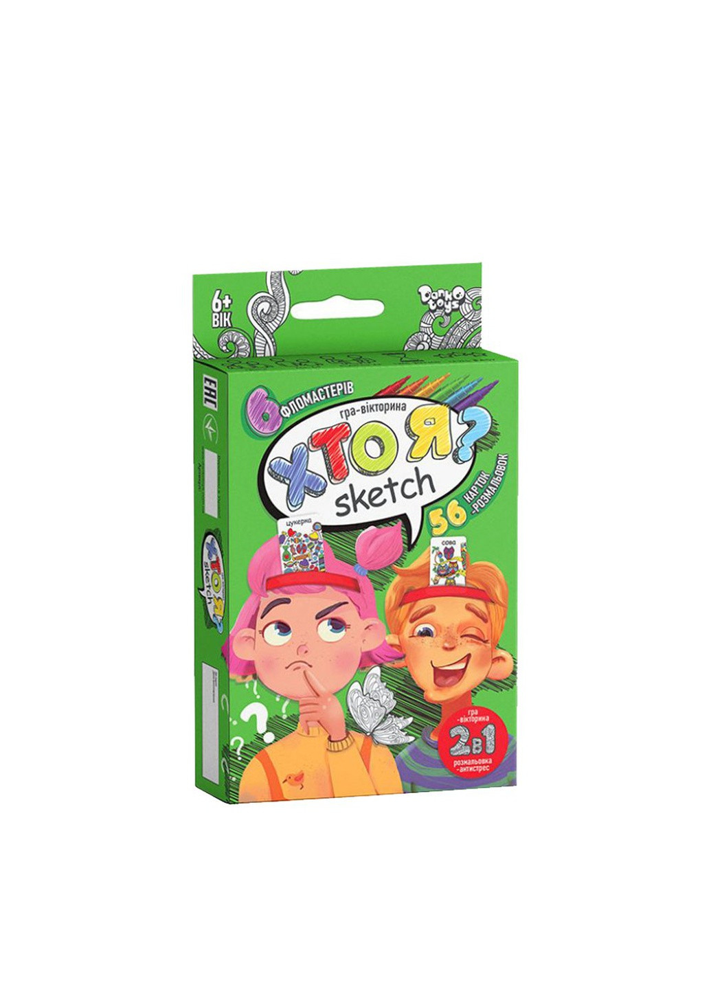 Розважальна та розвивальна настільна гра "Хто Я? Scetch" колір різнокольоровий ЦБ-00189444 Danko Toys (259464924)