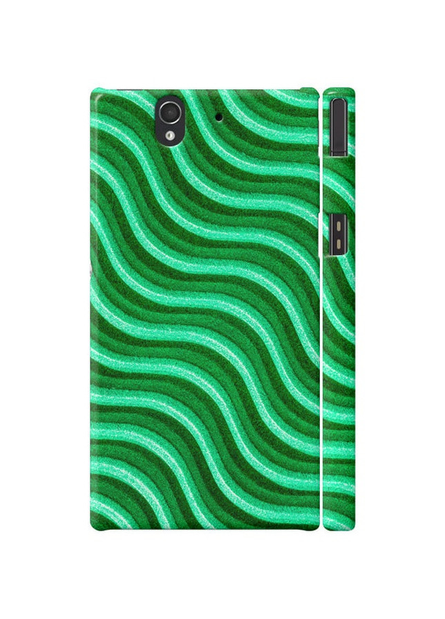 3D пластиковый матовый чехол 'Волнистые линии' для Endorphone Sony Xperia Z C6602 (257795969)