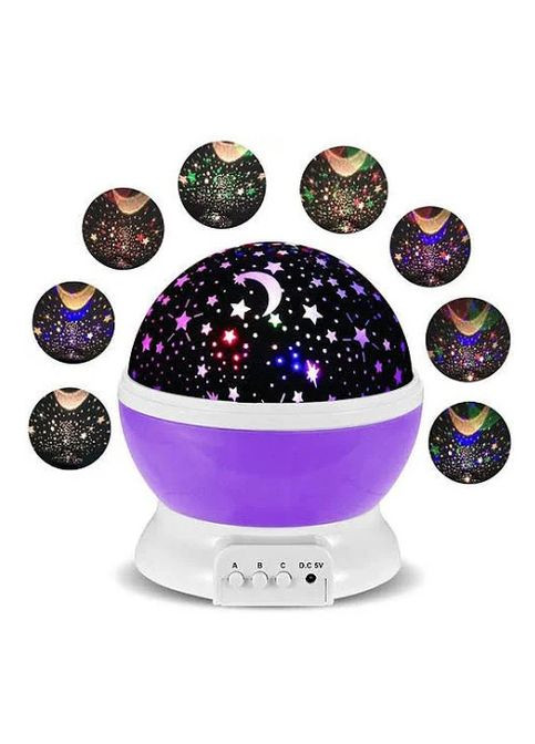 Компактний проектор для дітей Star Master Світильник нічник  місяць Фіолетовий No Brand (276255277)