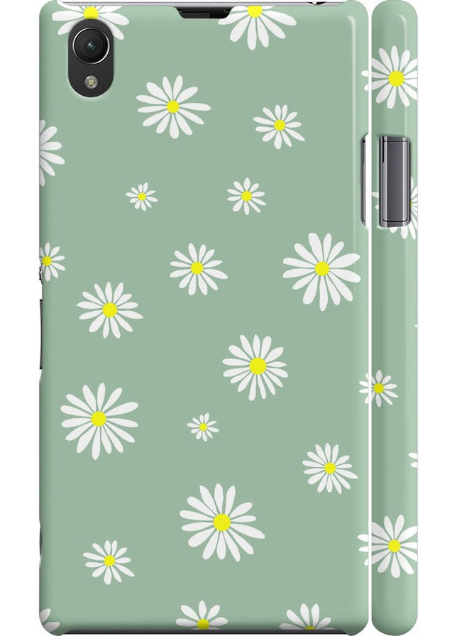 3D пластиковый матовый чехол 'Ромашки v4' для Endorphone Sony Xperia Z1 C6902 (258083533)