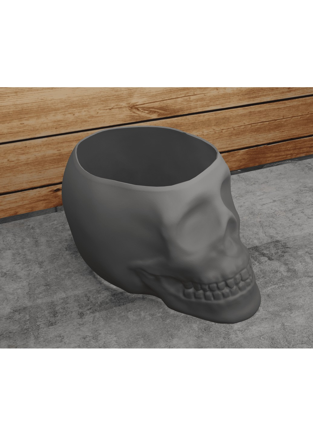 Декоративна ваза - кашпо в формі черепа. Тонкостінна ЗаСвіт (266425098)