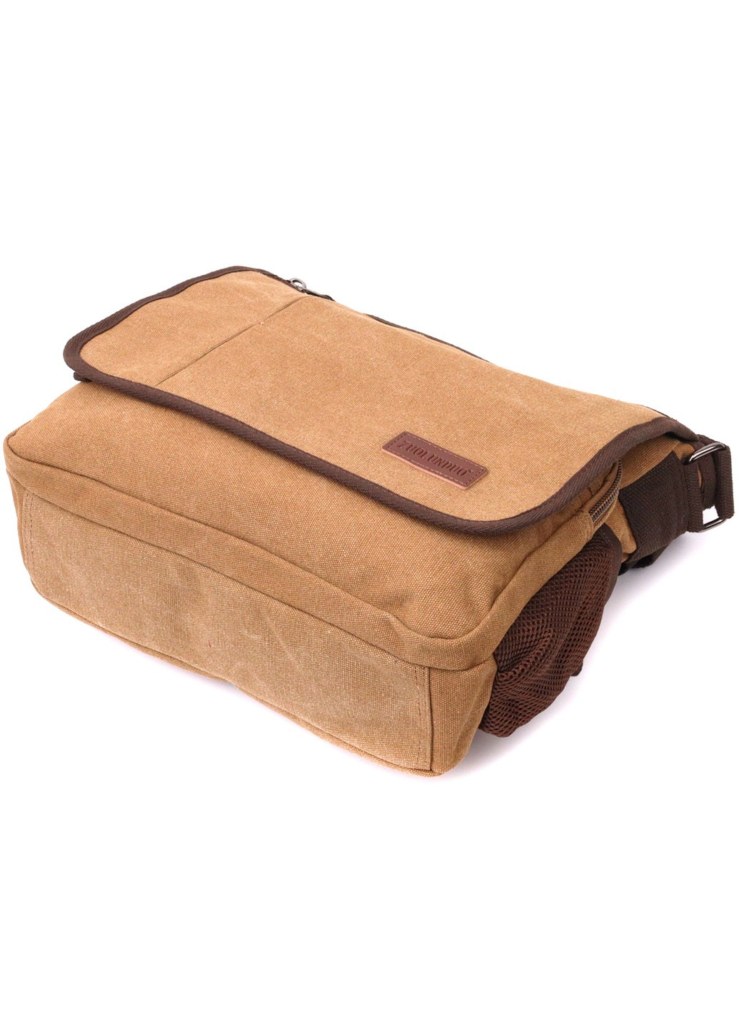 Містка текстильна сумка для ноутбука 13" через плече 22201Коричнева Vintage (267932187)