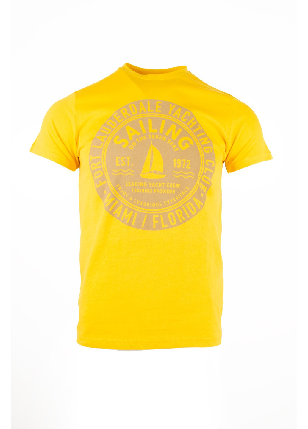 Желтая футболка мужская желтая 070821-001592 Fine Look