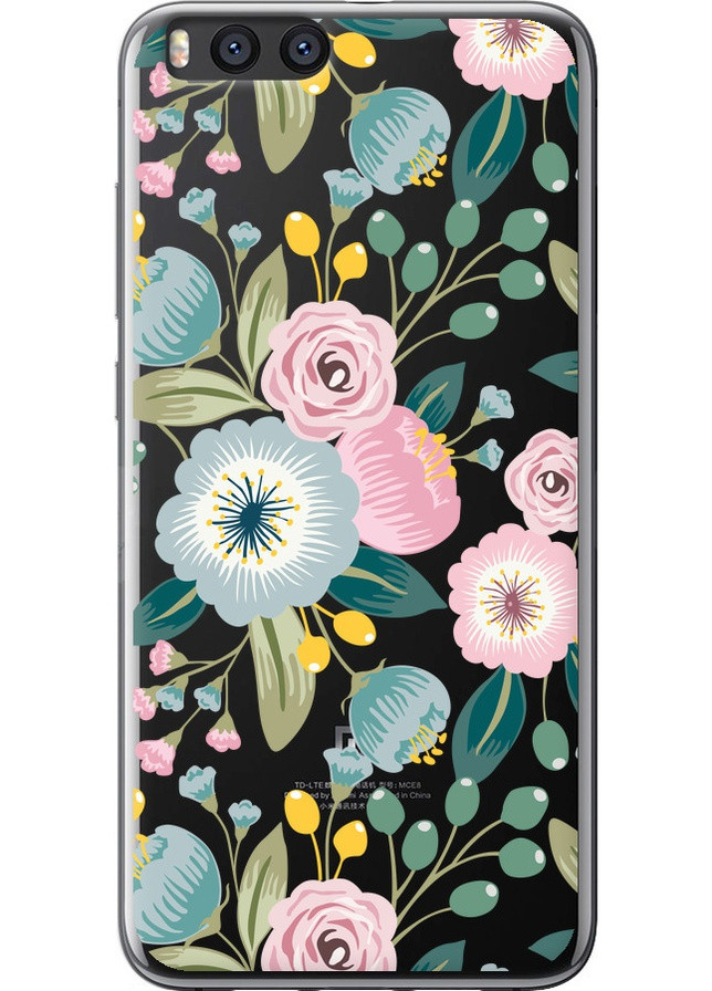 Силиконовый чехол 'Цветочные обои v2' для Endorphone Xiaomi Mi Note 3 (258088597)