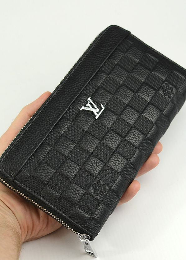 Шкіряний чоловічий класичний клатч на блискавці з кистьовою ручкою, клатч гаманець з натуральної шкі No Brand (266623586)