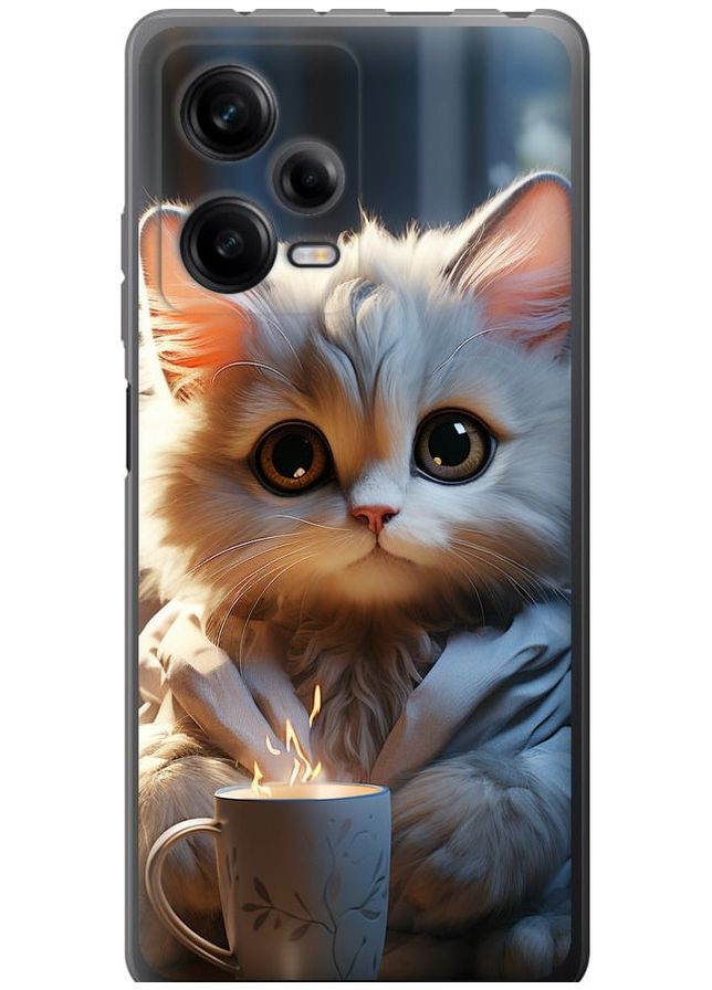 Силіконовий чохол 'Білий кіт' для Endorphone xiaomi redmi note 12 pro 5g (265396657)
