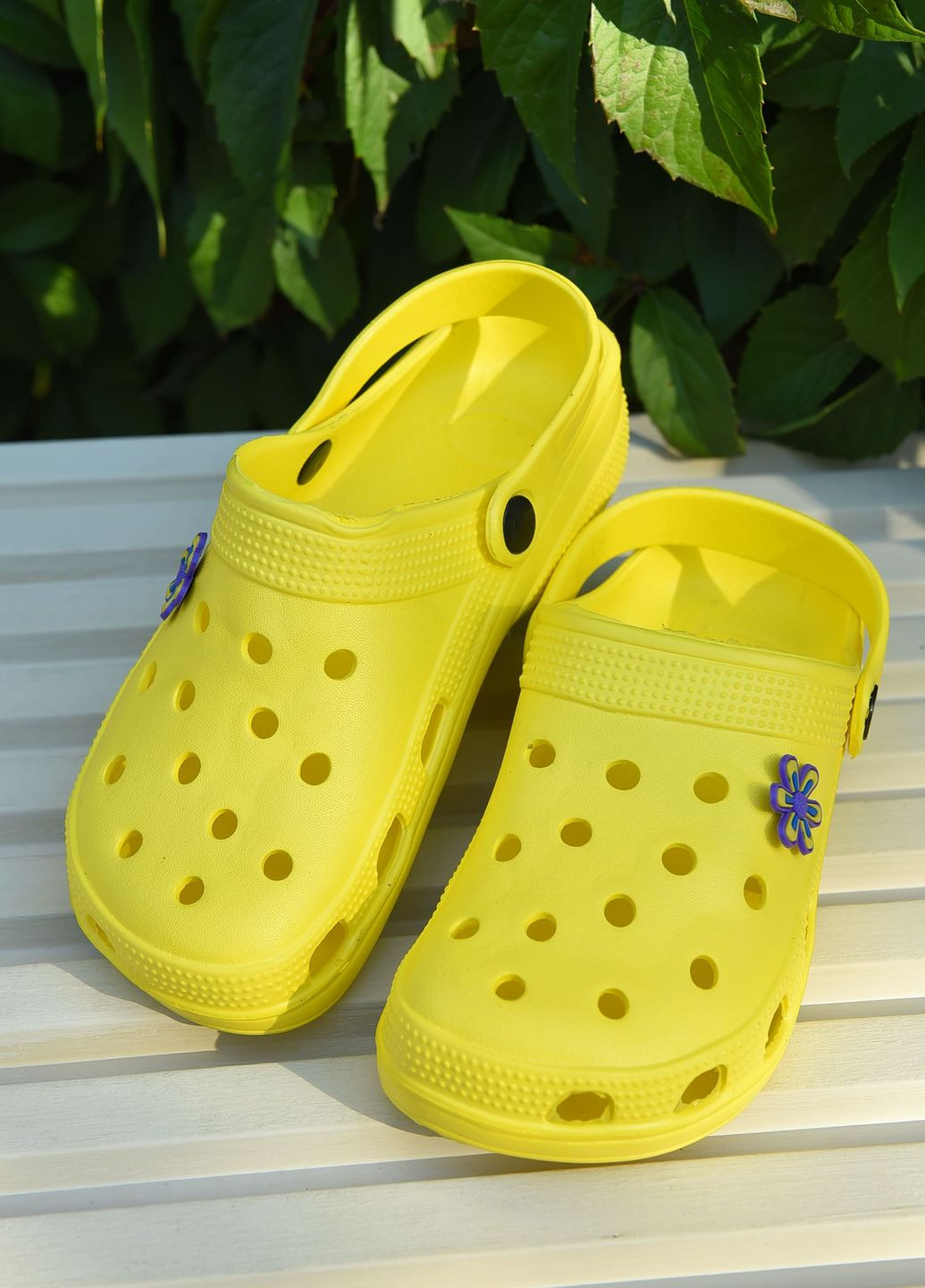 Крокси дитячі для дівчинки жовтого кольору Let's Shop (263591268)