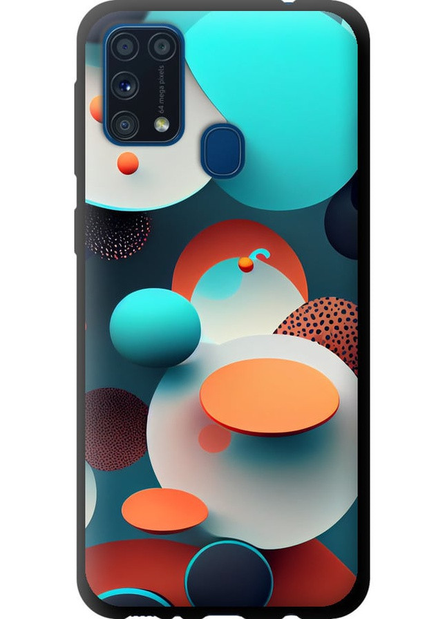 TPU черный чехол 'Горошек абстракция' для Endorphone Samsung Galaxy M31 M315F (258172754)