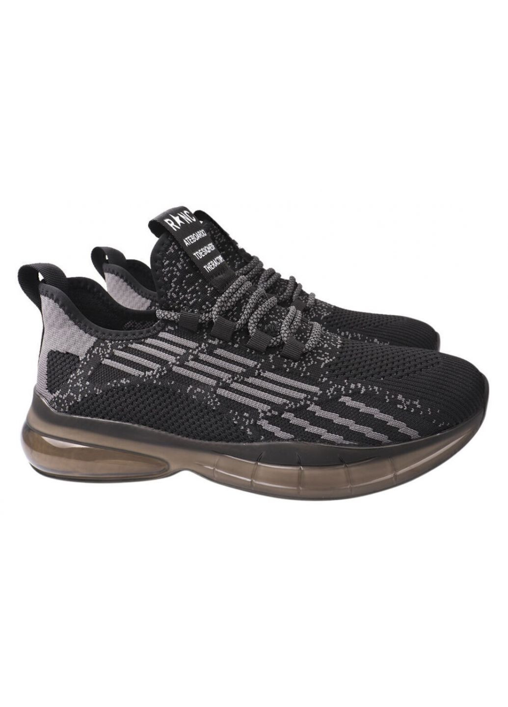 Чорні кросівки чоловічі з текстилю, на низькому ходу, на шнурівці, чорні, Lifexpert 603-21DK