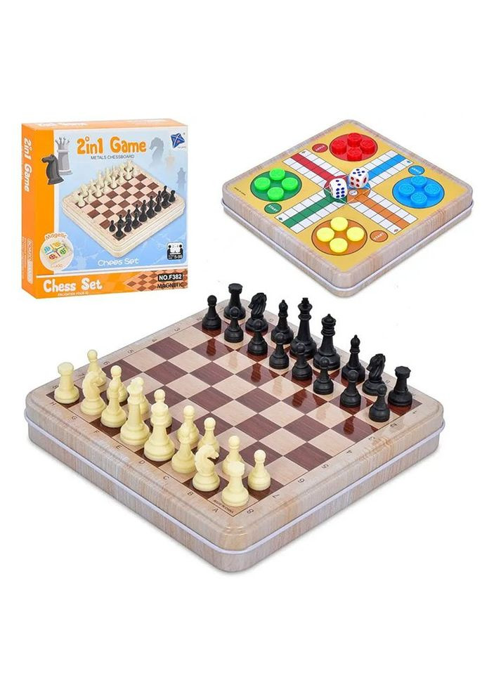 Набір для гри в шахи і лудо колір різнокольоровий ЦБ-00232789 No Brand (265910408)