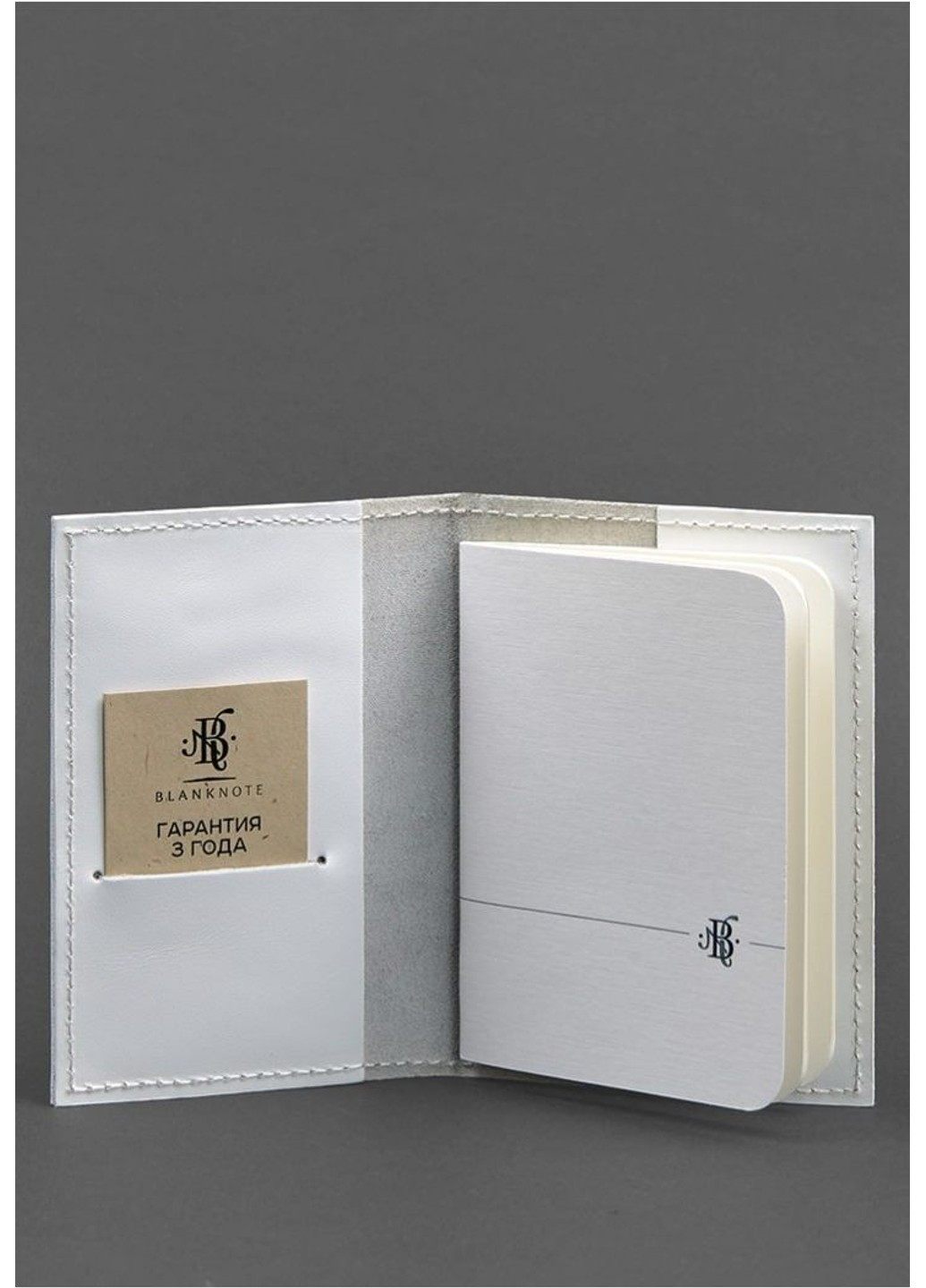 Кожаная обложка для паспорта 1.2 белая BN-OP-1-2-LIGHT BlankNote (263519132)