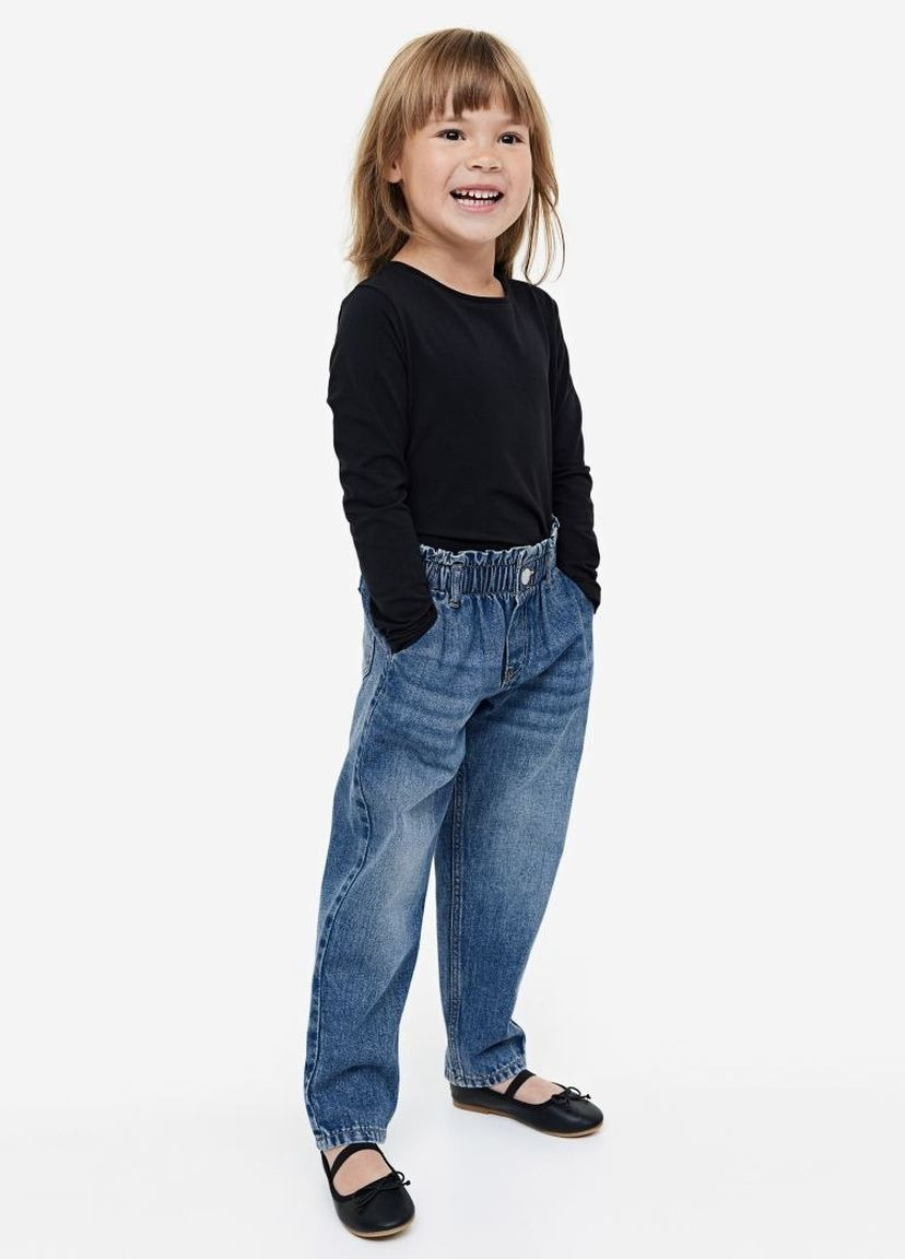 Синие демисезонные штаны джинсы для девочки 9280 104 см синий 69756 H&M