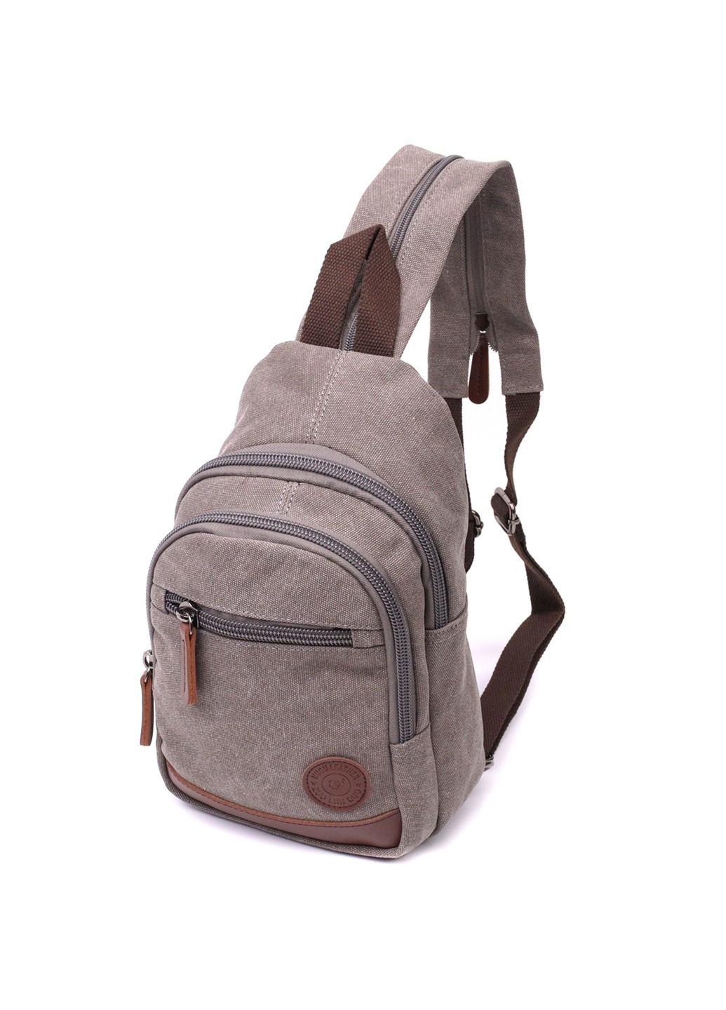 Чоловіча текстильна сумка через плече з ущільненою спинкою Vintagе 22173 Сірий Vintage (267932147)