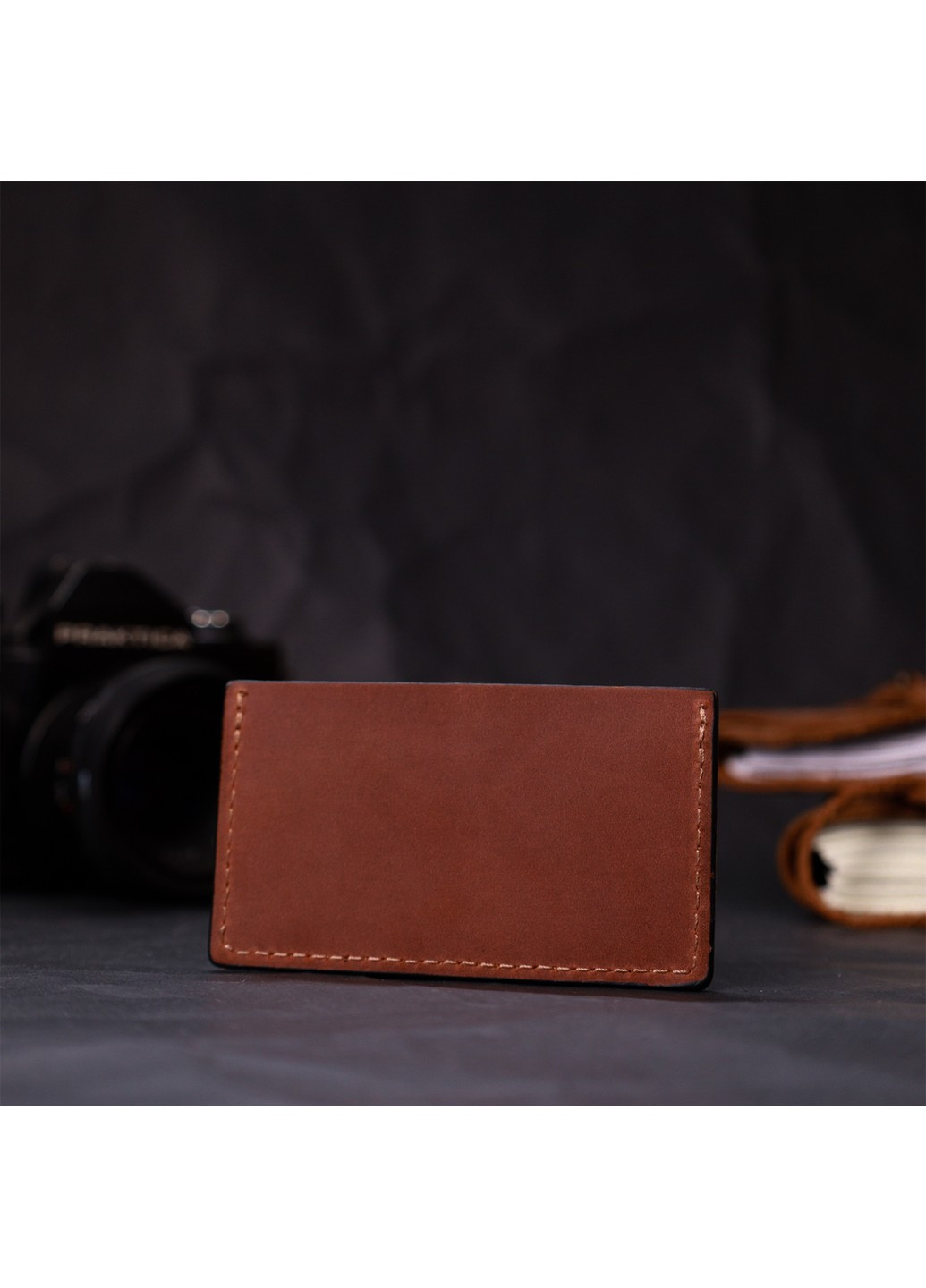 Удобный кард-кейс из натуральной кожи 11666 Коричневый Grande Pelle (267507154)