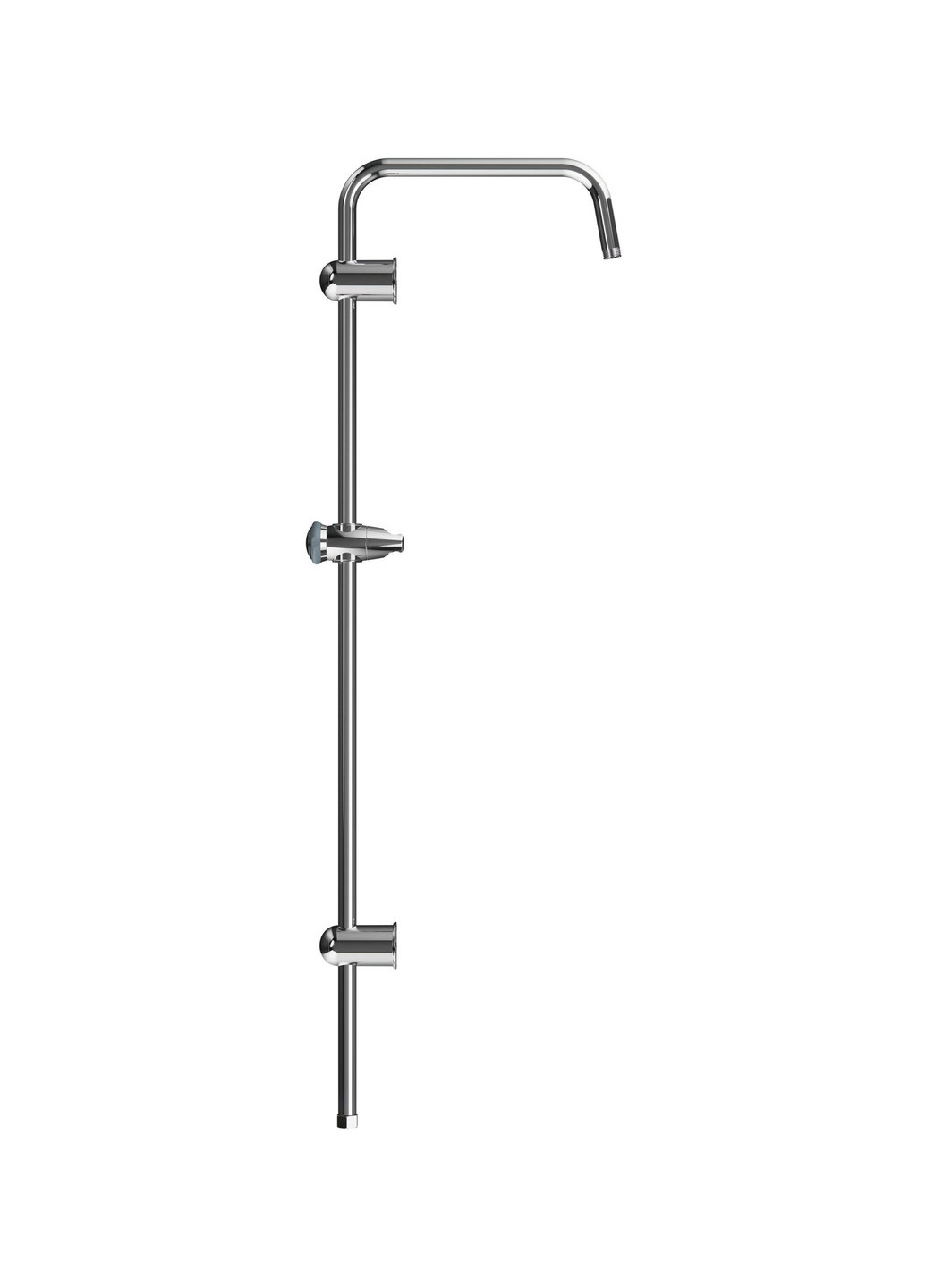 Душевая стойка с водосберегающей вставкой серебряная Livarno home (264746250)