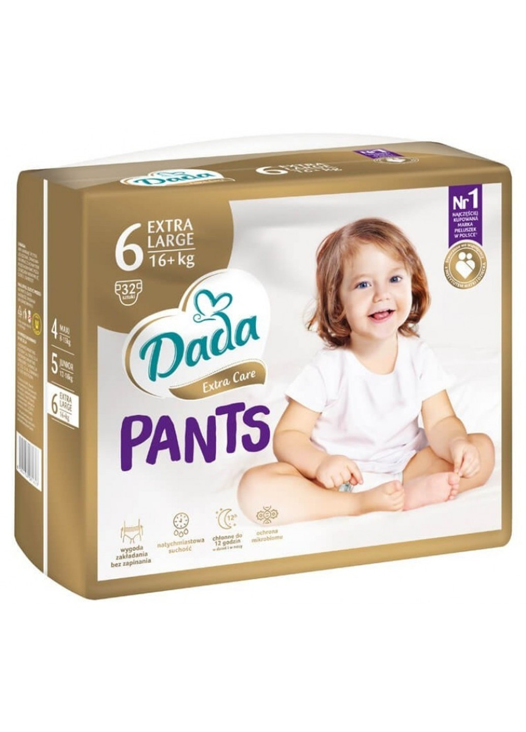 Підгузники-трусики Extra Care Pants 6 extra large 16кг+ 32 шт Dada (263206694)