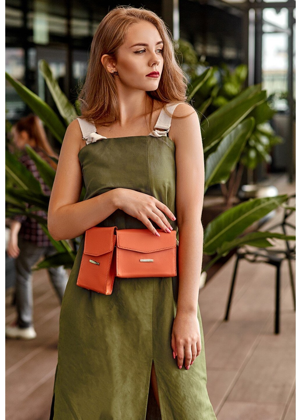 Набір жіночих шкіряних сумок Mini поясна / кроссбоді рожеві - BN-BAG-38-PINK BlankNote (263519153)