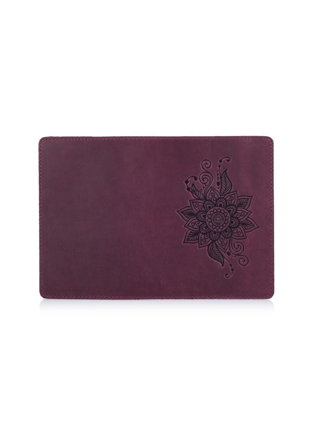 Обкладинка для паспорта зі шкіри HiArt PC-02 Shabby Plum Mehendi Classic Фіолетовий Hi Art (268371797)