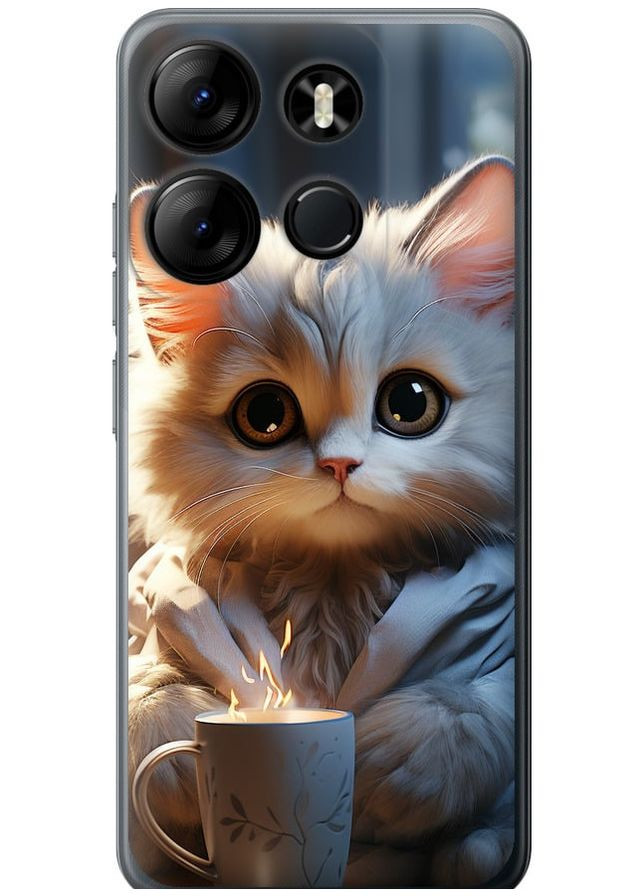 Силиконовый чехол 'White cat' для Endorphone Tecno Spark Go 2023 BF7 (265399235)