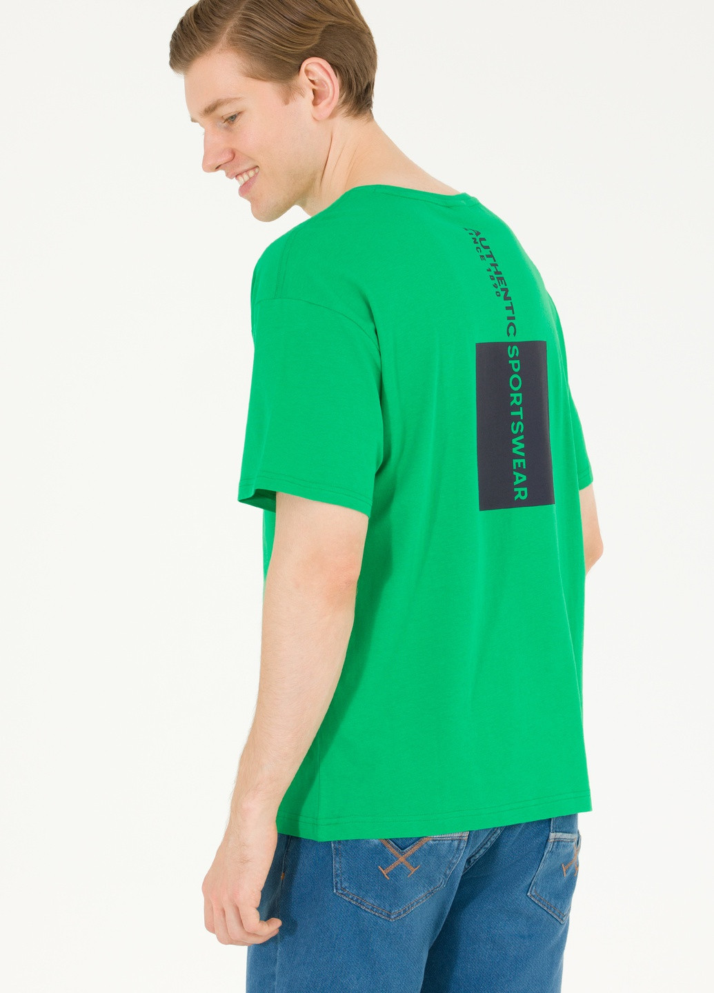 Зеленая футболка мужская U.S. Polo Assn.